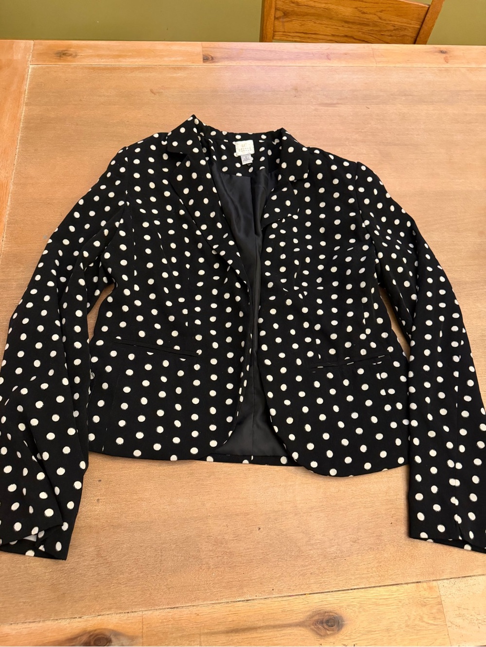 LC Lauren Conrad Black Polka Dot Blazer